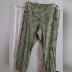 Lululemon Athletica Green Leggings High Waist Stretch